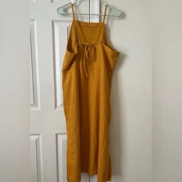 Madewell Knit Apron Cami Dress – Yellow Gold – Women’s XXL NWT - Picture 4 of 9